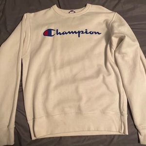 White Champion Crewneck